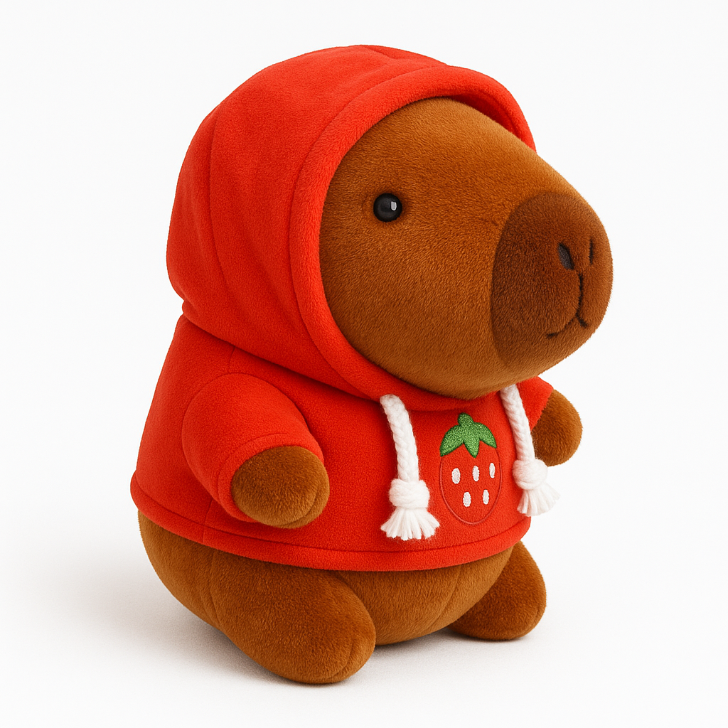 Snuggy Capybara – Fluffy Capybara Plush with Hoodie