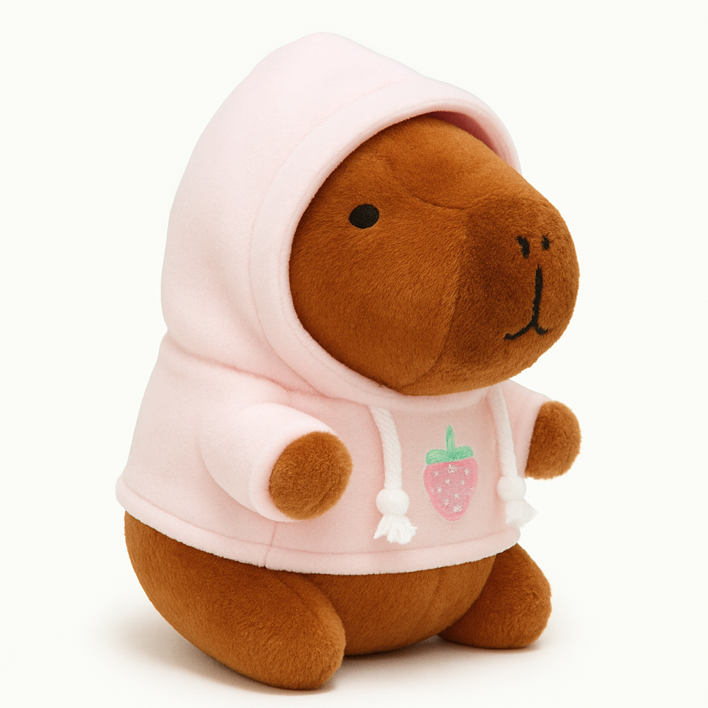 Snuggy Capybara – Fluffy Capybara Plush with Hoodie