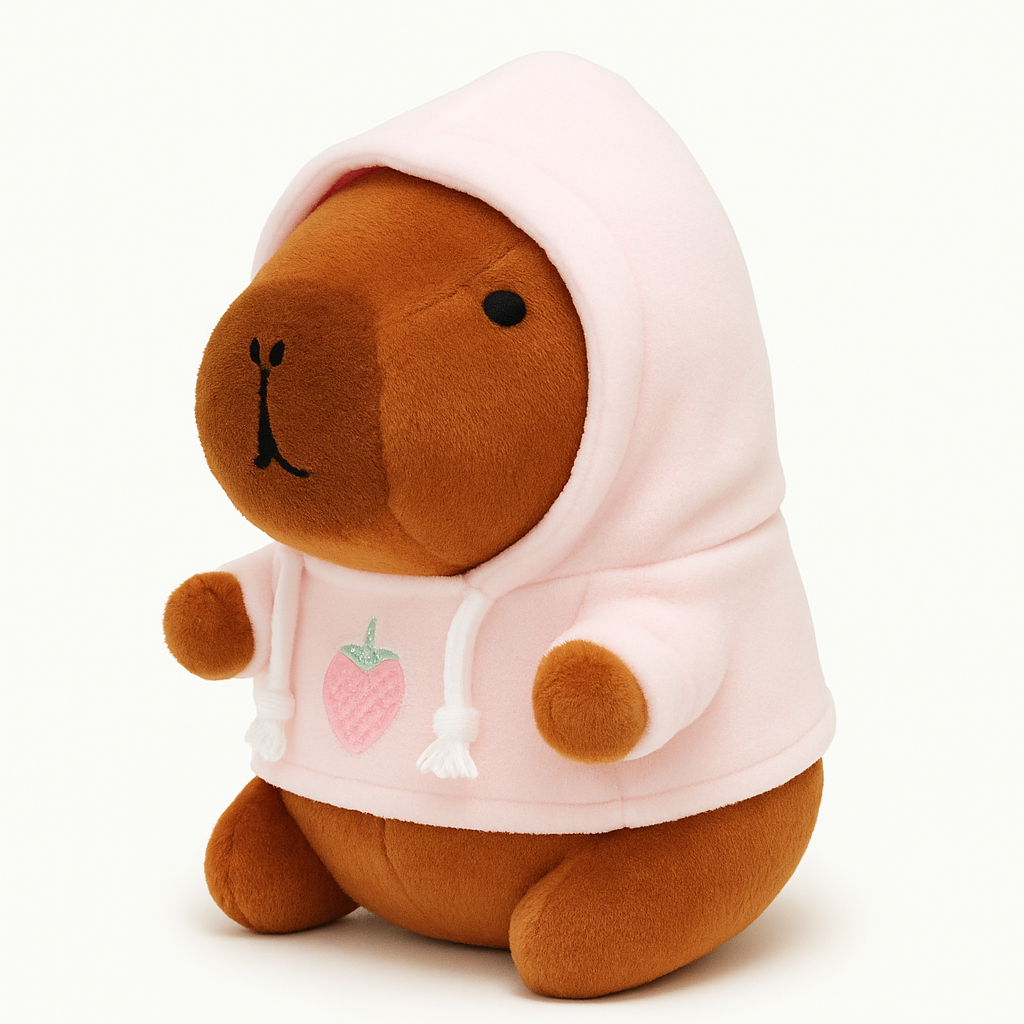 Snuggy Capybara – Fluffy Capybara Plush with Hoodie